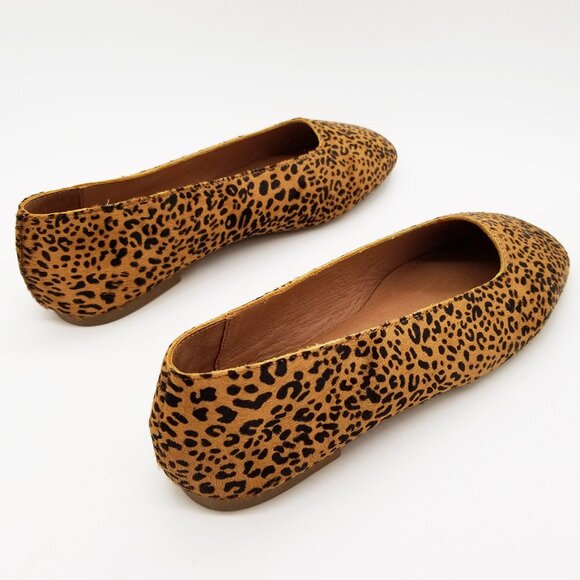 NEW Madewell The Cory Flat in Leopard Calf Hair Desert Dune Multi Size 6 $118 - Picture 8 of 16